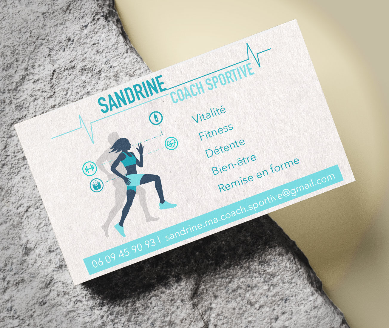 Carte de visite coach sportif by roxane chanpao graphiste à tours