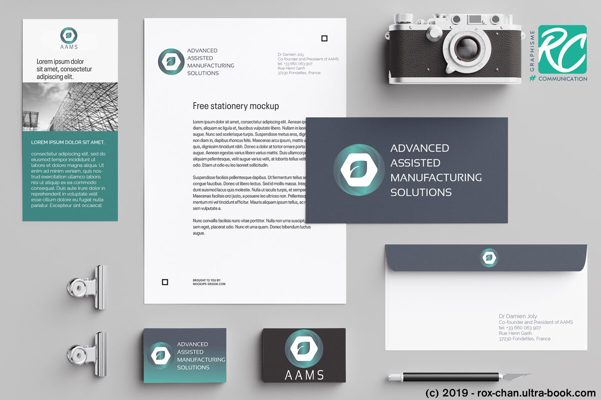Charte graphique et identité visuelle AAMS By roxane chanpao graphic designer